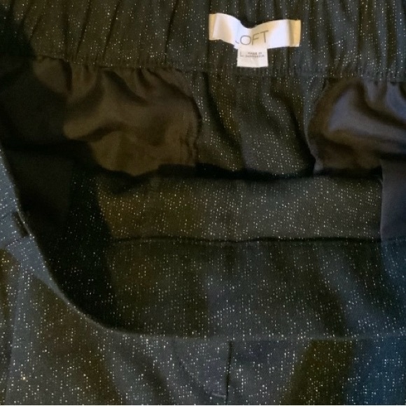 NWOT LOFT Pull On Taper Pants in Shimmer Sz L 597914 - Picture 9 of 12